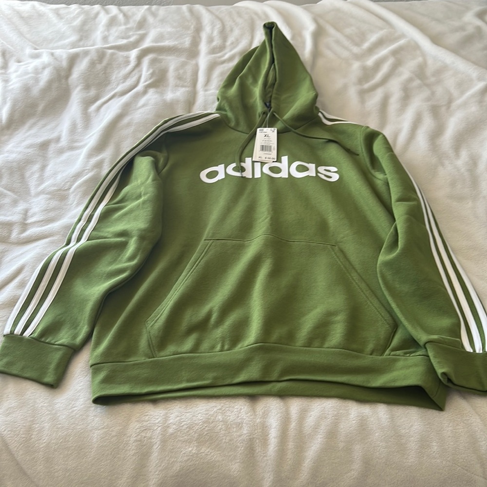 Green/White Adidas hoodie